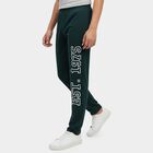 Boys' Dark Green Regular Fit Space Printed Pyjama, Dark Green, small