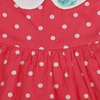 Infants' Pink Polka Dot Fit and Flare Frock, गुलाबी, small