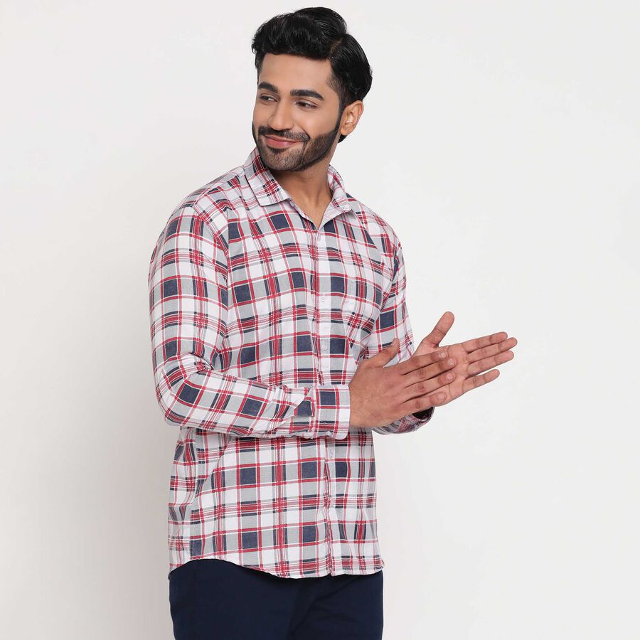 Checks Casual Shirt, Navy Blue, large image number null