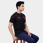 Men's Black Crew Neck Athleisure T-Shirt, Black, small