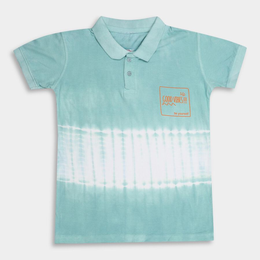 Boys' 100% Cotton Half Sleeves T-Shirt , हल्का हरा, large image number null