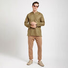 Mandarin Collar Kurta, Khaki, small image number null