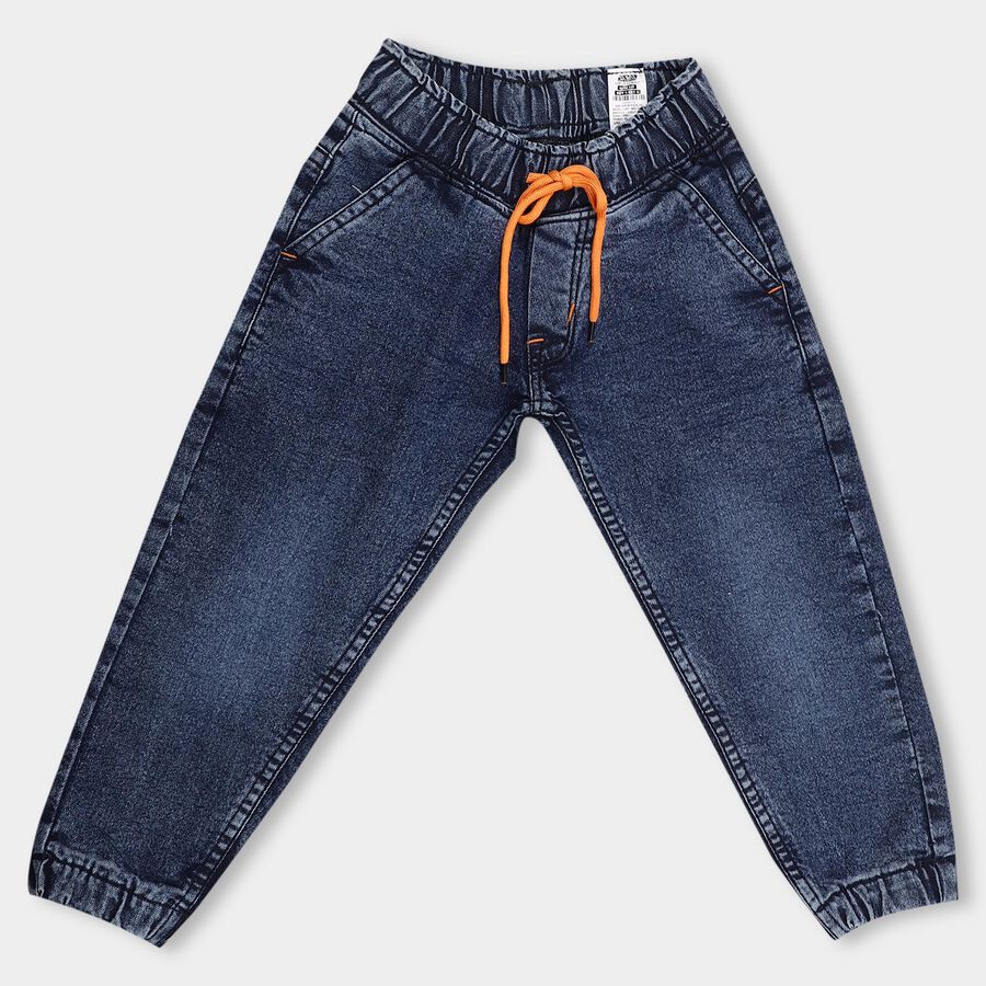 Boys' Jogger Jeans , Mid Blue, large image number null