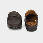 Men's Brown Slip-On Mule Sandals, भूरा, small