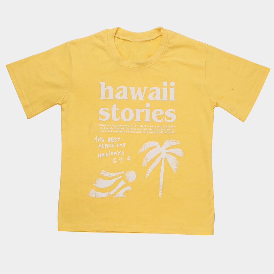 Girls' T-Shirt, पीला, large