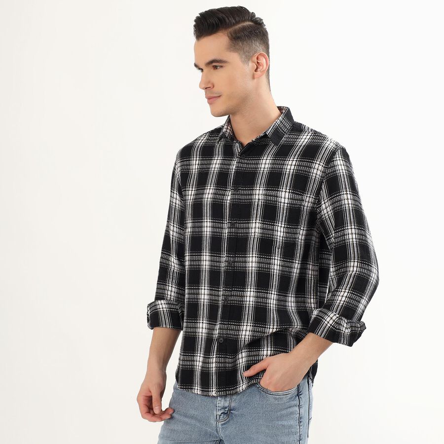 viveza-men-s-black-and-white-checkered-classic-casual-shirt-vishal