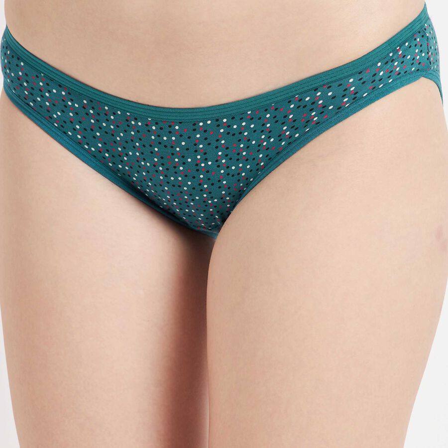 Cotton Printed Panty, Teal Blue, large image number null