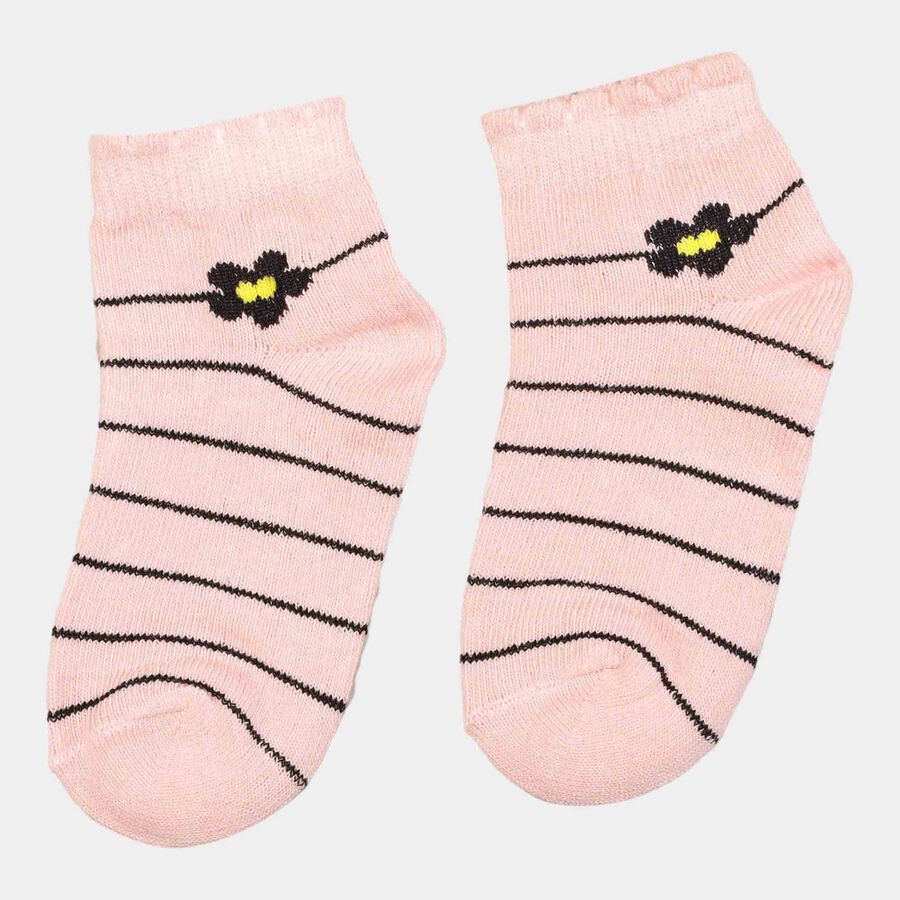 Girls Ankle Basic Socks, Light Pink, large image number null