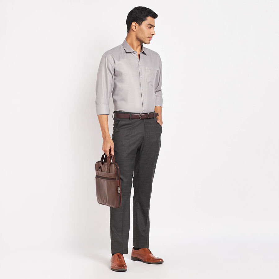 Solid Formal Shirt, Dark Grey, large image number null