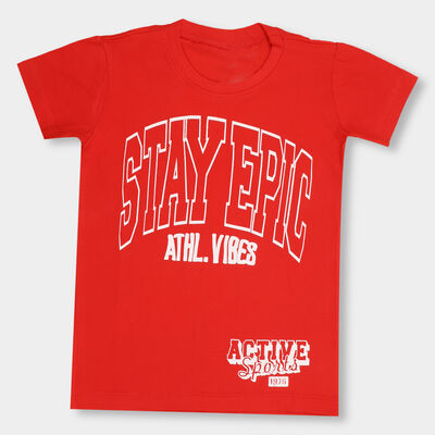 Boys' 100% Cotton Half Sleeves T-Shirt