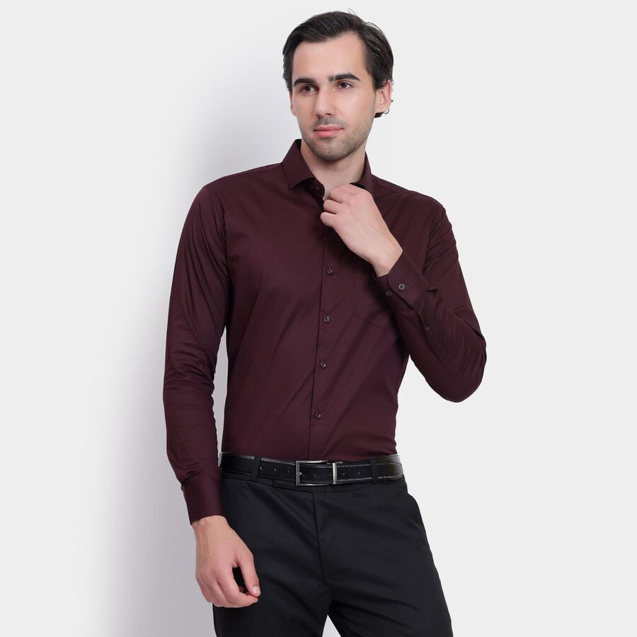 Men's Formal Shirt, वाइन, large image number null