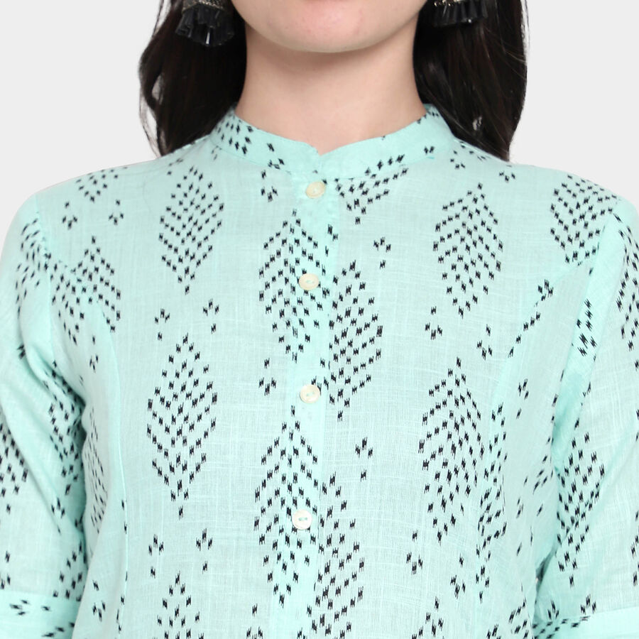 Cotton Printed Kurta, Light Green, large image number null