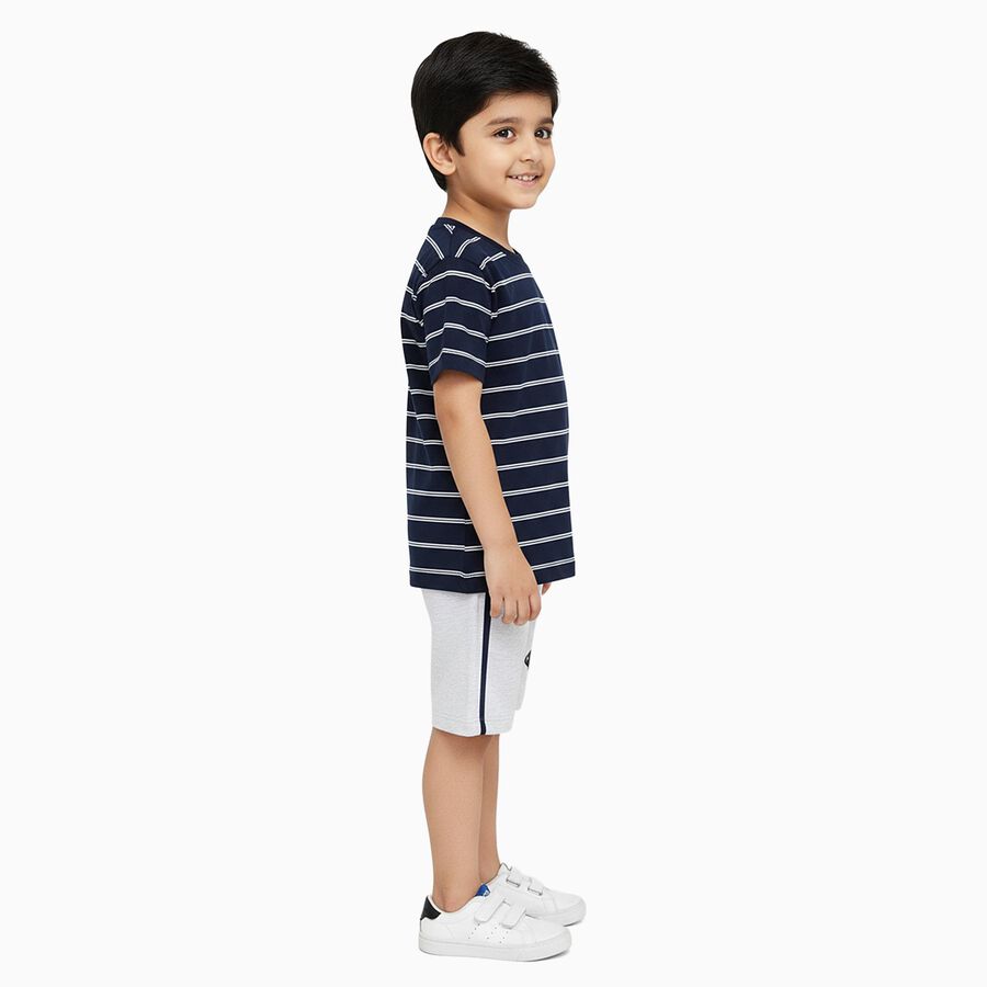 Boys' Knit Baba Suit, Navy Blue, large image number null