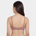 Women's Brown Cotton Blend V-Neck Wireless Non-Padded Bra, Brown, small