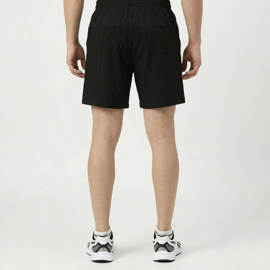 Men's Black Regular Fit Solid Shorts, Black, large