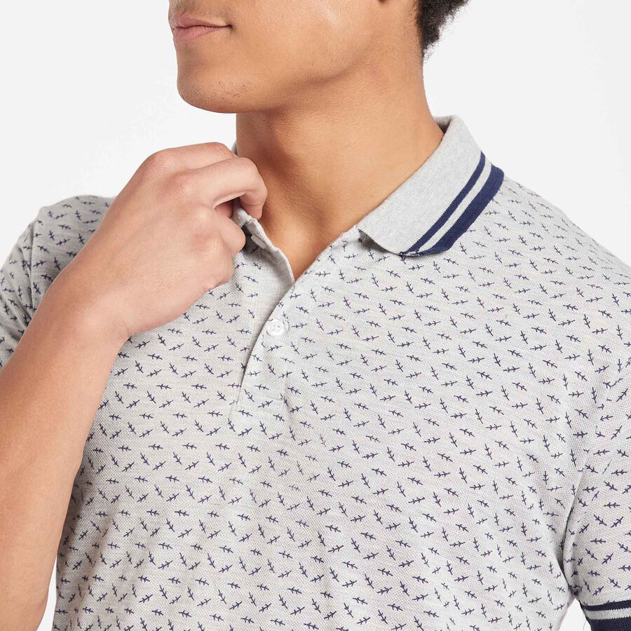Polo T- Shirt, मिश्रित मध्यम ग्रे, large image number null