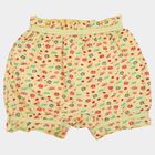 Girls Yellow Regular Fit Floral Bloomer, पीला, small