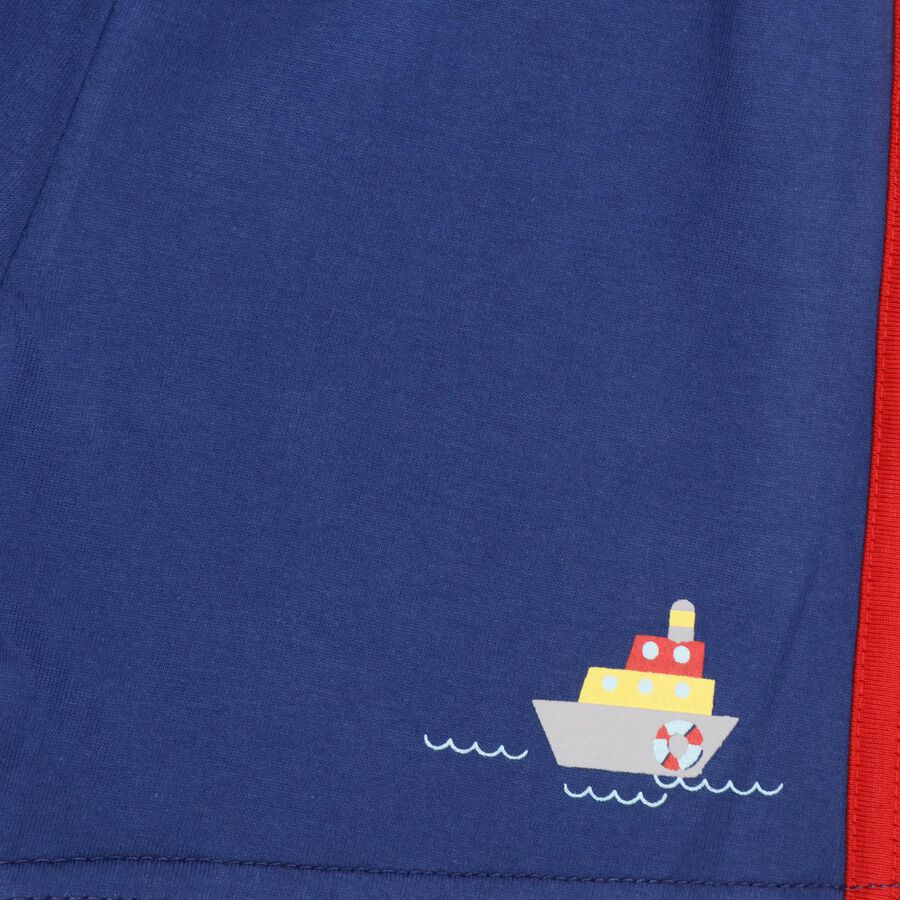 Boys' 100% Cotton Knit Baba Suit , लाल, large