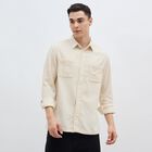 Men's Rich Eggshell White Classic Casual Shirt, Off White, small image number null