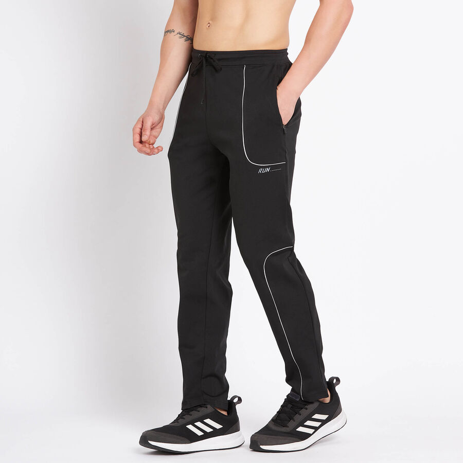 Cut & Sew Track Pants, Black, large image number null