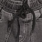Boys Charcoal Black Cargo Fit Elasticated Jeans, काला, small image number null