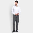 Men's Slim Fit Formal Trousers, गहरा ग्रे, small image number null