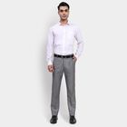 Men's Slim Fit Formal Trousers, हल्का ग्रे, small image number null