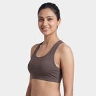 Women's Brown Seamless Sports Bra, Brown, small
