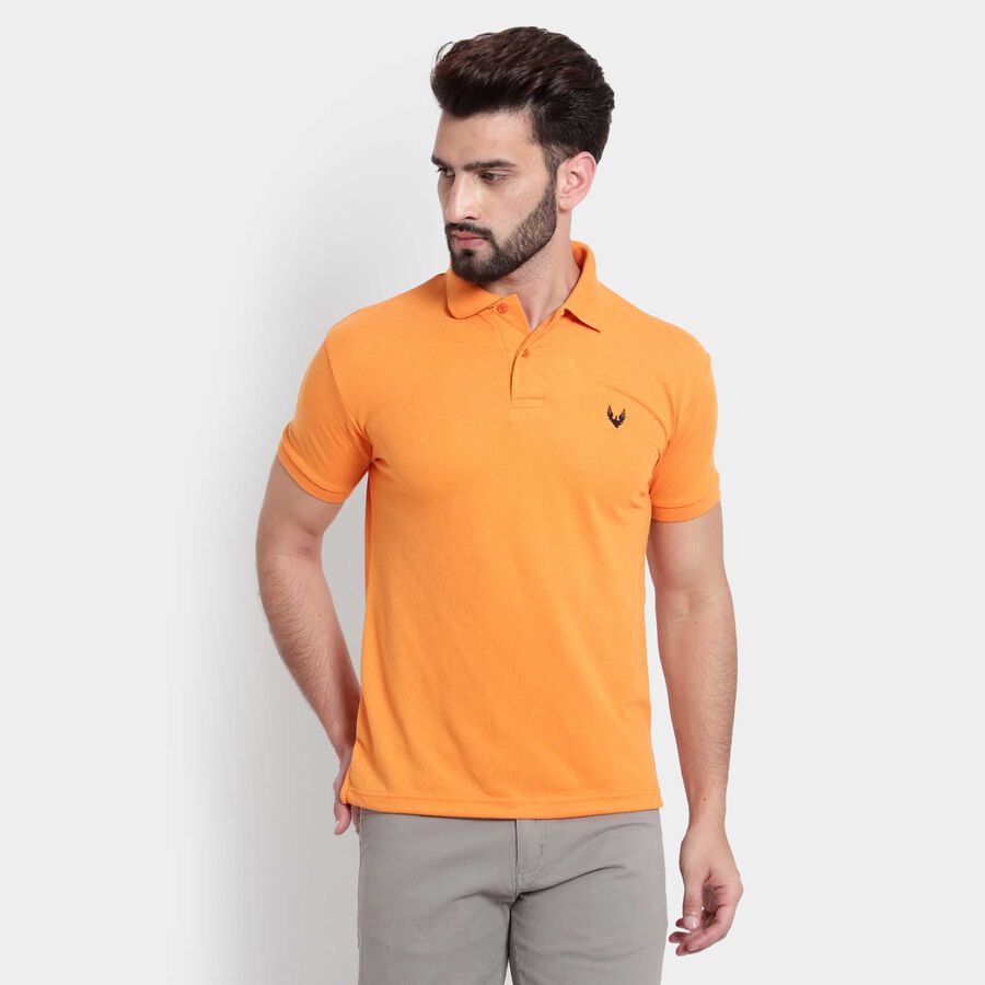 Solid Polo Shirt, Orange, large image number null