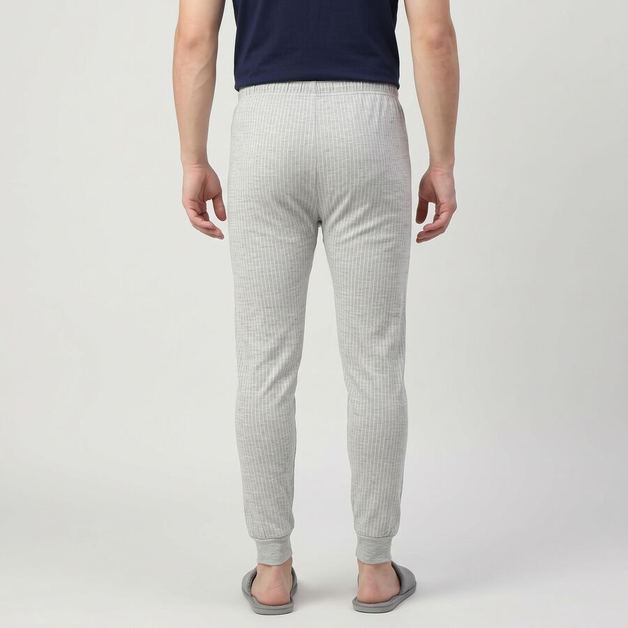 Men's Grey Long Johns Thermal, मिश्रित हल्का ग्रे, large