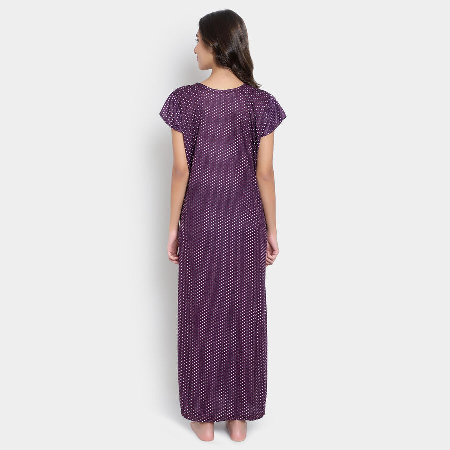Printed Nighty, Purple, large image number null