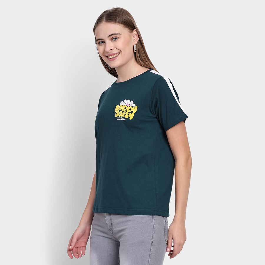 Ladies' Round Neck T-Shirt , Dark Green, large image number null