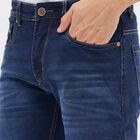 Men's Deep Indigo Slim Fit Stretchable Jeans, Dark Blue, small image number null