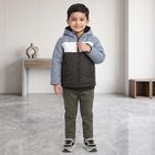 Boys' Light Blue Hooded Puffer Jacket, Light Blue, small