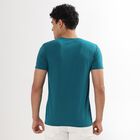 Men's Round Neck Half Sleeves T-Shirt , Teal Blue, small image number null