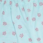 Girls' Light Aqua Blue Regular Fit Printed Pull-Up Capri, Aqua, small image number null