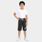 Boys' Charcoal Relaxed Fit Graphic Print Jamaican Shorts, Charcoal, small