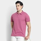 Men's Collared Half Sleeves T-Shirt , Light Pink, small image number null