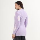 Women's Lavender Purple V-Neck Casual Cardigan, Lilac, small image number null