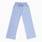 Girls' Light Blue Floral Printed Cotton Blend Pyjama, Light Blue, small image number null