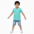 Boys' Half Sleeves T-Shirt, गहरा हरा, small image number null