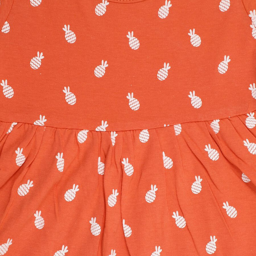 Infant Girls' 100% Cotton Frock , मूँगा (कोरल), large image number null