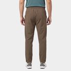 Men's Beige Straight Fit Drawstring Waist Track Pants, गहरा पीला, small