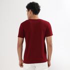 Men's Round Neck Half Sleeves T-Shirt , Maroon, small image number null