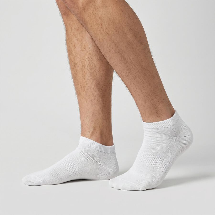 Men's Ankle Length Regular Fit Pack of 3 Socks ( Charcoal, White, Grey ), मिश्रित हल्का ग्रे, large