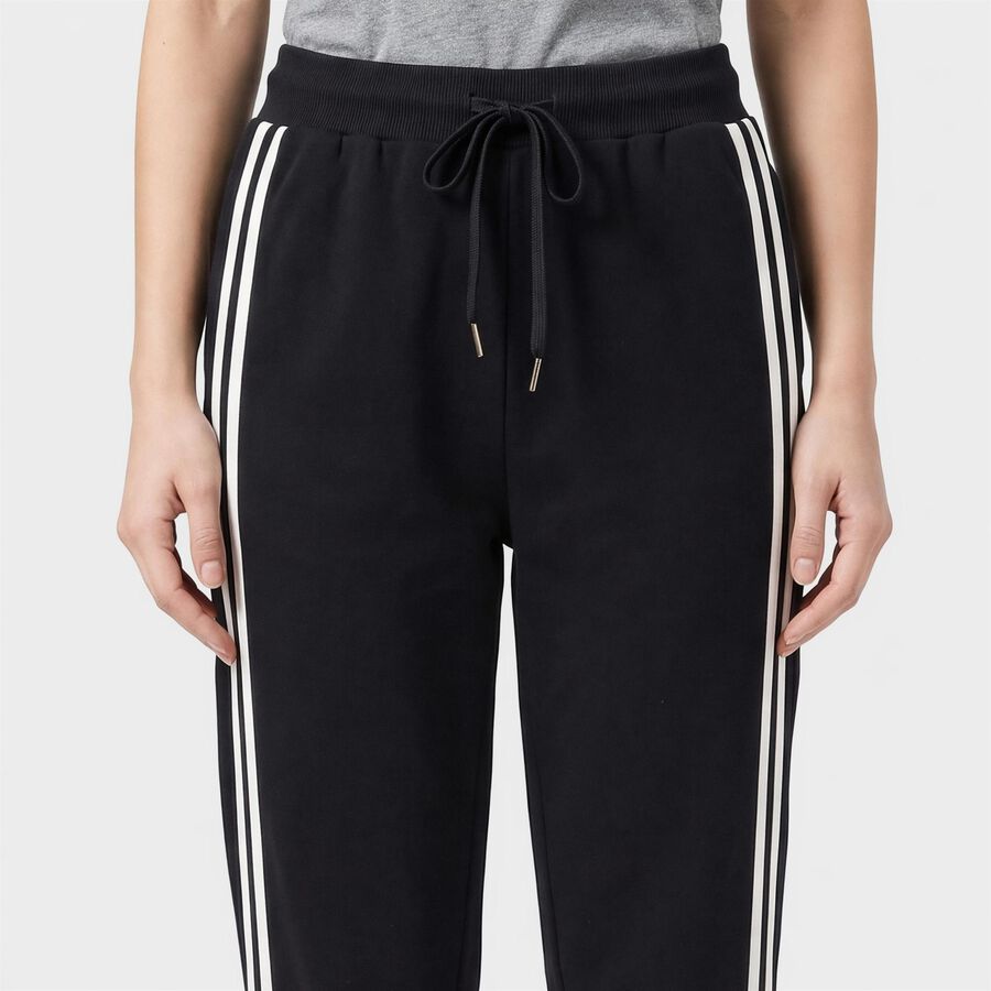 Women's Navy Blue Straight Fit Side-Striped Track Pants, Navy Blue, large