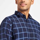 Checks Casual Shirt, Navy Blue, small image number null