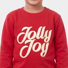 Girls Fuchsia Crew Neck Graphic Print Sweatshirt, Fuchsia, small