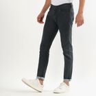 Men's Dark Blue Skinny Fit Five-Pocket Jeans, Dark Green, small image number null
