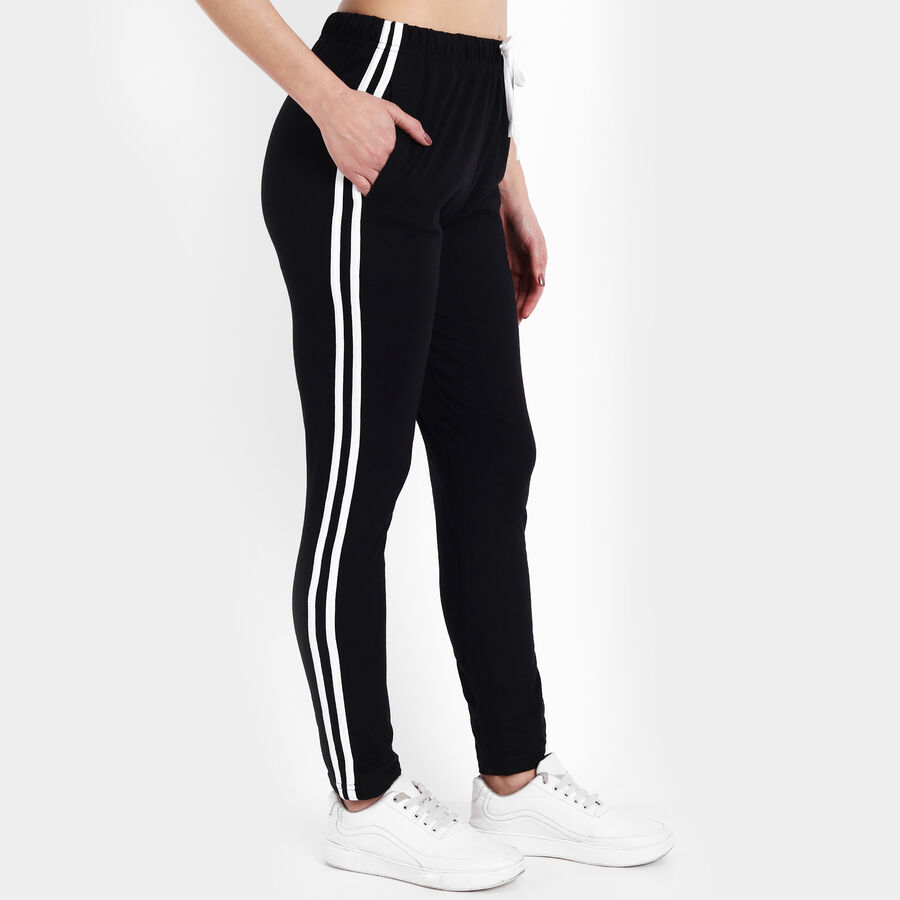 Cut N Sew Ankle Length Joggers, Black, large image number null
